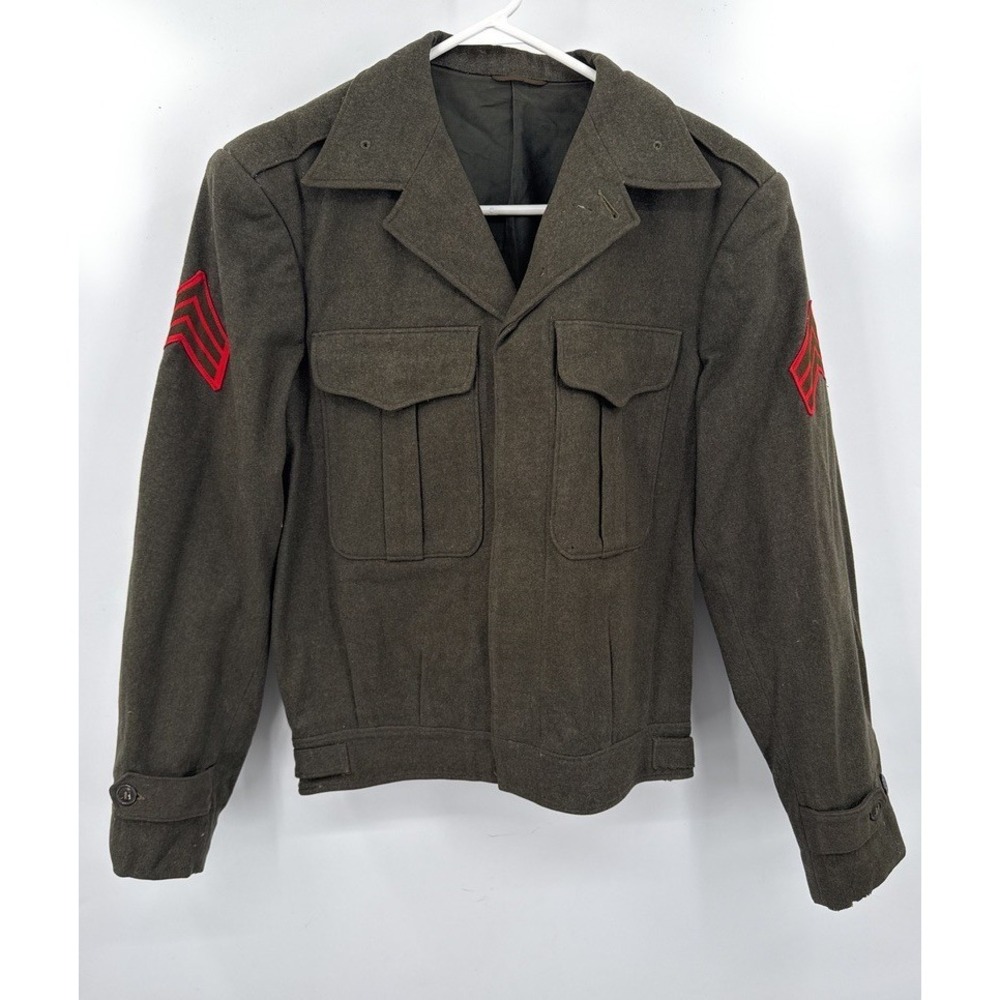 WWII USMC Marine‎ Sergeant Green Coat